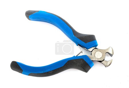 Photo for Sharp pliers in front of white background - Royalty Free Image