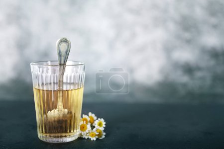 Téléchargez les photos : Fleur de camomille devant le fond de couleur - en image libre de droit