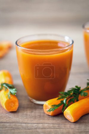 Photo for Fresh healthy glasses of carrot juic - Royalty Free Image