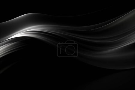 Photo for Abstract black background with luxury dark lines and darkness geometric shapes. Modern exclusive background for poster, banner, wallpaper and futuristic design concepts. - Royalty Free Image