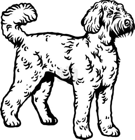 Téléchargez les illustrations : Xooodle - Chien de race, Drôle de chien fichier vectoriel, Pochoir coupé, vecteur détaillé - en licence libre de droit