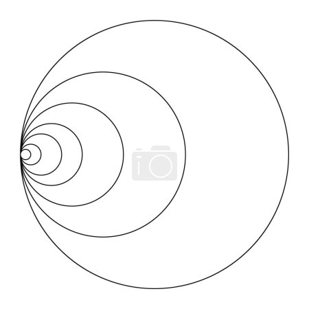 Illustration for Golden ratio geometric concept. Divine proportion. Geometric shapes with ideal section composition. Geometry harmony and balance vector illustration. - Royalty Free Image