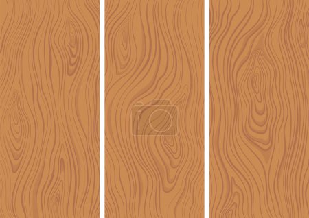 Illustration for Wood textures. Brown wooden plank, cutting board, floor or table surface. Striped fiber textured background. Retro tree surface pattern. - Royalty Free Image
