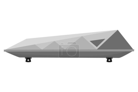 Illustration for Car roof rack for versatile transportation. Easily transport different necessary things. Perfect for road trips and outdoor adventures. - Royalty Free Image