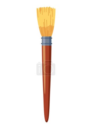 Illustration for Archeology icon. Equipment graphic element for mobile game, brush object. Isolated archaeology vector illustration. - Royalty Free Image