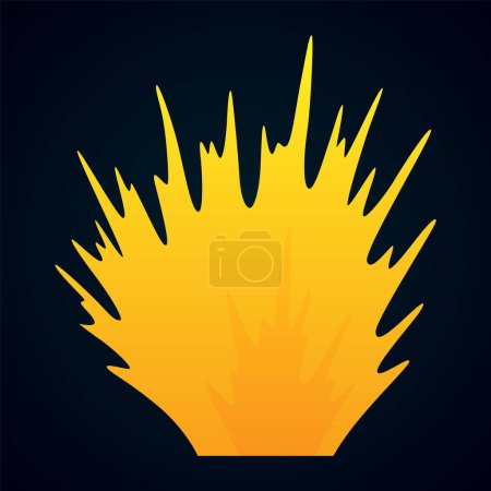 Illustration for Explosion animation. Animation for game of the explosion effect. Cartoon animation for game. Exploding effect. Hand drawn vector illustration. - Royalty Free Image