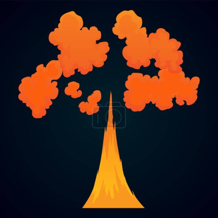 Illustration for Explosion animation. Animation for game of the explosion effect. Cartoon animation for game. Exploding effect. Hand drawn vector illustration. - Royalty Free Image
