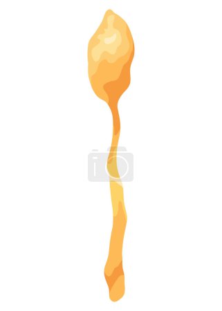 Illustration for Archeology icon. Ancient artifact, graphic element of antiquity for mobile game, spoon object. Greek or egypt archaeology vector illustration. - Royalty Free Image