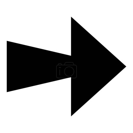 Ilustración de Icono de flecha. Moderna flecha simple o cursor. Flecha direccional estilo plano aislado sobre fondo blanco. Ilustración vectorial. - Imagen libre de derechos