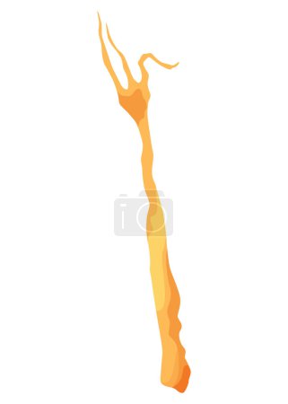 Illustration for Archeology icon. Ancient artifact, graphic element of antiquity for mobile game, fork object. Greek or egypt archaeology vector illustration. - Royalty Free Image