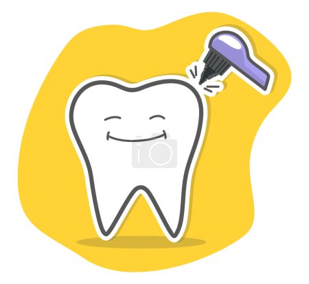 Illustration for Teeth care treatment concepts. Healthy happy teeth. Vector illustration. - Royalty Free Image