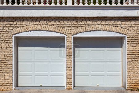 Photo for Garage for two cars in a large country house with a terrace - Royalty Free Image