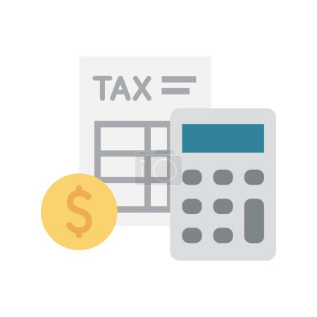 Illustration for Concept tax payment. Financial accounting. Calculation of tax return. Vector illustration - Royalty Free Image