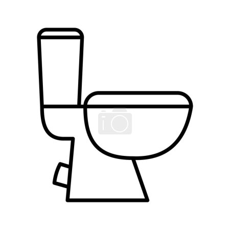 Ilustración de Icono del inodoro. Lavabo, WC aislado sobre fondo blanco. Ilustración vectorial. - Imagen libre de derechos