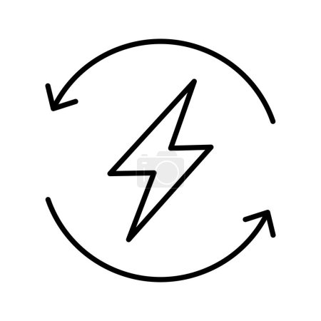 Renewable energy icon. Solar energy symbol isolated on white background. Vector illustration