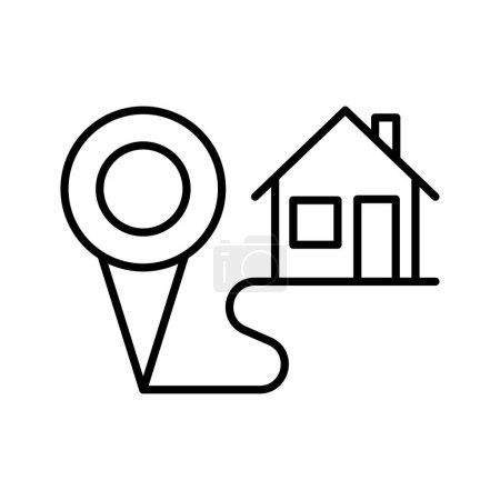 Photo for Home location icon. Location point of house. Geolocation mark on the map. Vector illustration. - Royalty Free Image