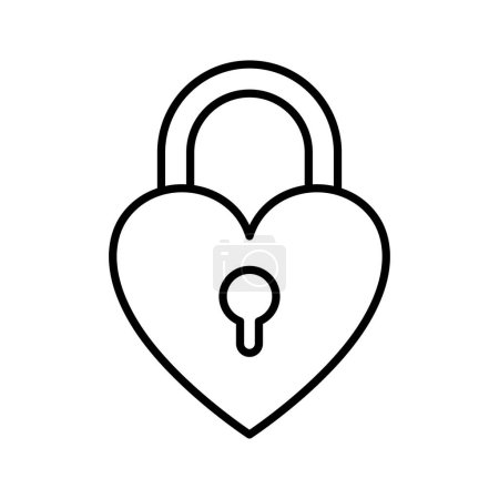 Photo for Heart lock icon. Padlock in form of heart with keyhole. Vector illustration - Royalty Free Image