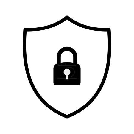 Photo for Secure internet icon. Shield with padlock, symbol security protection web. Vector illustration. - Royalty Free Image