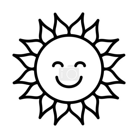 Photo for Cute sun icon. Cartoon happy sun character. Smiling summer sunshine. Vector illustration - Royalty Free Image