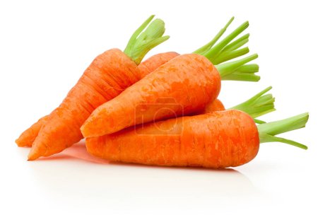 Photo for Fresh carrots isolated on a white background - Royalty Free Image