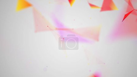 Téléchargez les photos : Wallpaper of triangle abstraction, red geometrical triangulation with chaos position, abstract illustration - en image libre de droit