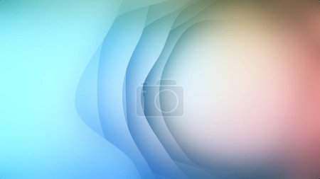 Photo for Abstract illustration in holographic colour and soft blurred edges, CGI futuristic wallpaper. - Royalty Free Image