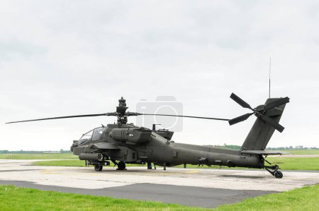 Photo for AH 64 Apache at a field airfield - Royalty Free Image