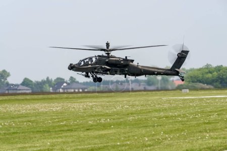 Photo for Combat helicopter in flight during an air show - Royalty Free Image