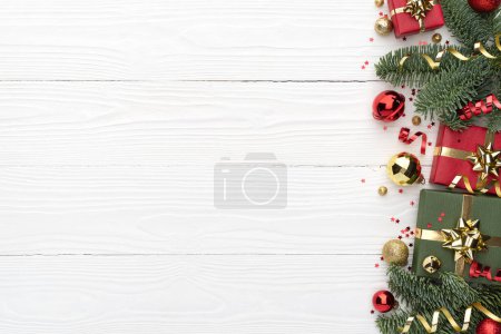 Photo for Holiday Background Featuring a Decorative Christmas Frame - Royalty Free Image