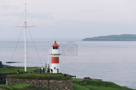 Photo for Skansin Lighthouse Near the Seaport in Torshavn, Faroe Islands - Royalty Free Image