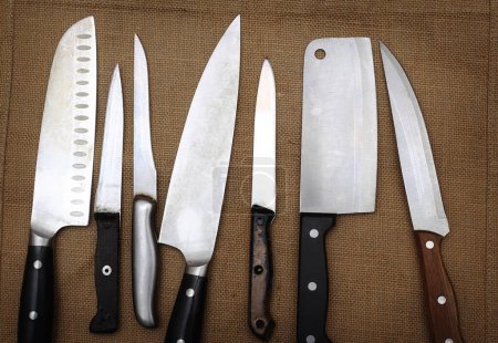 Photo for Set of different kitchen knives - Royalty Free Image