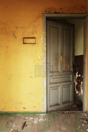 Photo for Old abandonded room and door - Royalty Free Image
