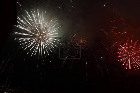 Photo for Fire works fire crackers at night - Royalty Free Image