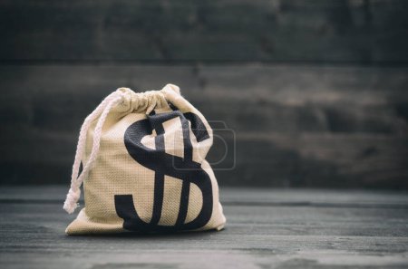 Photo for Dollar money bag, money concept stock photo - Royalty Free Image
