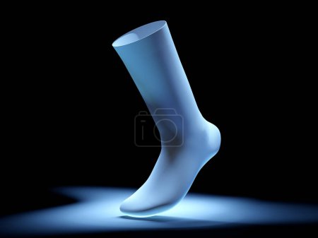 Téléchargez les photos : Vue d'un modèle de chaussette blanche - en image libre de droit