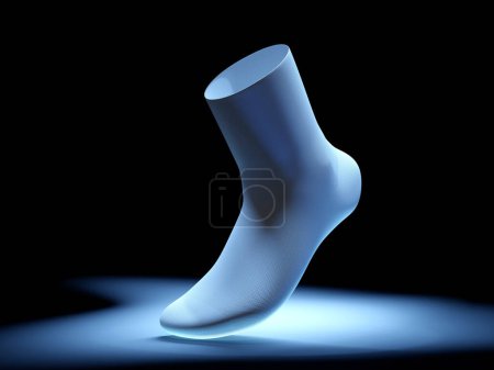 Foto de View of a Mock up of white sock - Imagen libre de derechos