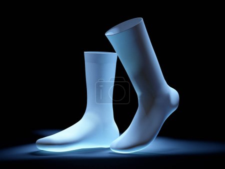 Photo for View of a Mock up of white sock - Royalty Free Image