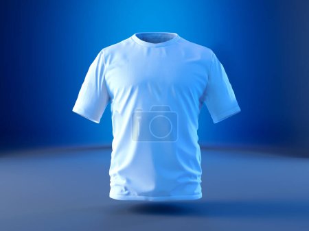 View of a White T-Shirt Mockup