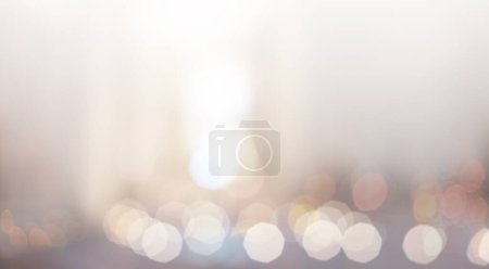 Photo for Abstract blur soft focus soft blinking light beige horizontal copy space background. - Royalty Free Image