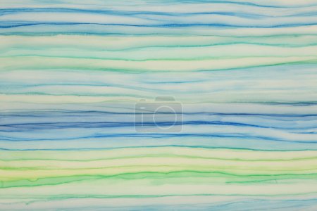 Photo for Abstract watercolor, alcohol inc wave strip line painting background. Texture paper. - Royalty Free Image