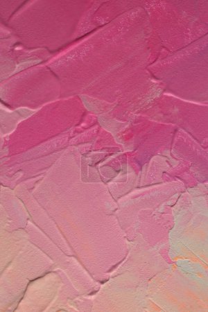 Téléchargez les photos : Stucco oil and acrylic smear blot canvas painting wall. Abstract texture pastel pink, lilac, beige color stain brushstroke texture background. - en image libre de droit