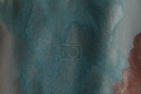 Téléchargez les photos : Soft wet watercolor paper texture light and shadow painting wall. Abstract nacre, blue marble copy space background. - en image libre de droit
