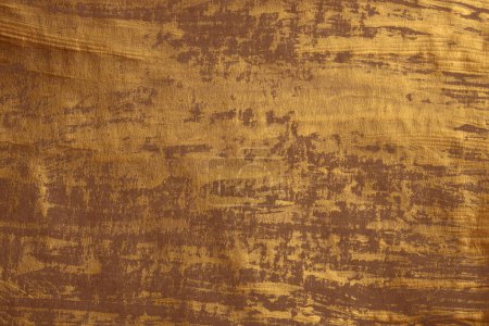 Photo for Oil and acrylic smear blot canvas painting paper. Abstract texture gold, bronze, brown color stain brushstroke texture background. - Royalty Free Image