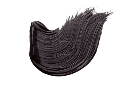Foto de Arte óleo y acrílico frotis pincelada pintura blot. Color negro abstracto mancha textura fondo. - Imagen libre de derechos