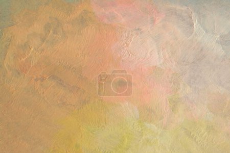Photo for Art oil and acrylic smear blot canvas painting wall. Abstract texture pastel color stain brushstroke texture background. - Royalty Free Image