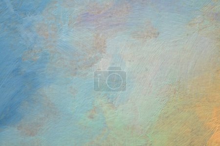 Photo for Art oil and acrylic smear blot canvas painting wall. Abstract texture pastel color stain brushstroke texture background. - Royalty Free Image