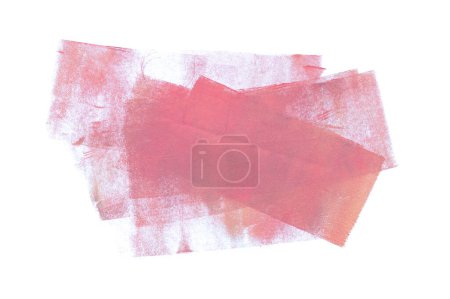 Photo for Abstract color acrylic and watercolor smear stain blot painting. Monotype template. Canvas texture background. - Royalty Free Image