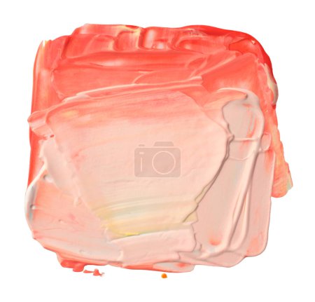 Foto de Arte óleo y acrílico mancha mancha lienzo pintura cuadrada. Color rosa abstracto mancha pincelada textura fondo. - Imagen libre de derechos