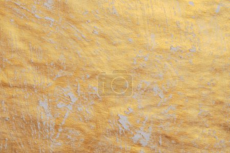 Photo for Dirty oil and acrylic smear blot canvas painting paper wall. Abstract texture gold, bronze, beige color stain brushstroke texture background. - Royalty Free Image
