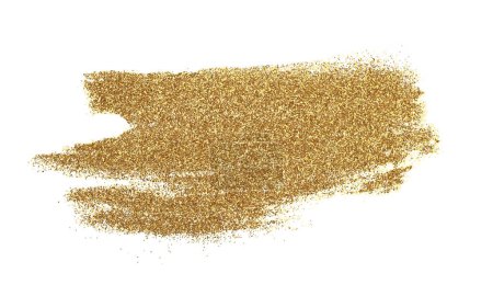 Foto de Bronce dorado Glitter pincelada pintura manchas manchas frotis. Resplandor abstracto brillo fondo. - Imagen libre de derechos